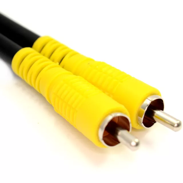 Composite Cable Yellow Phono RCA Video Lead for AV 50cm/1m/2m/3m/5m/10m/20m Lot 2