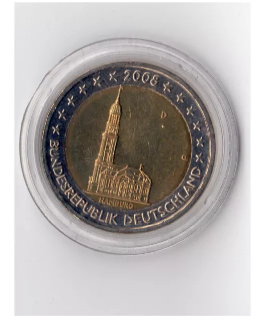 Sondermünzen BRD: 2 Euro Münze 2008 Hamburger Michel Sondermünze Gedenkmünze