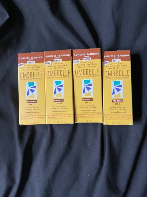 Loreal Ombrelle Sunless Tanning Cream Tinted For Faces SPF 15 Lot of 4