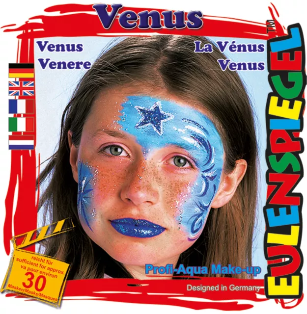 Eulenspiegel Set Tema Venus,Kit de Maquillaje Venus Con Schmink-Anleitung,1