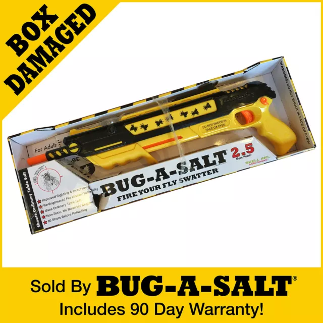 Damaged Box Authentic BUG-A-SALT Reverse Yellow 2.5 Insect Eradication Salt Gun