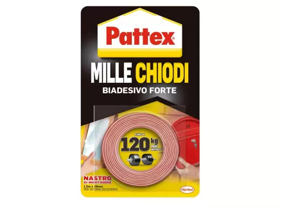 Pattex Millechiodi Tape, Nastro Biadesivo Extra Forte per Applicazioni Permanent