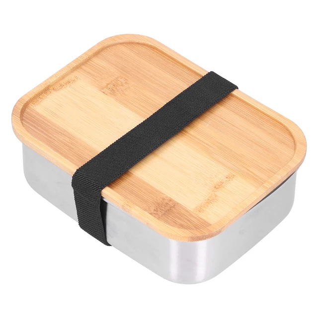 (L)Boîte à Lunch Bento En Acier Inoxydable 304 Boîtes à Lunch Sécurisées Avec