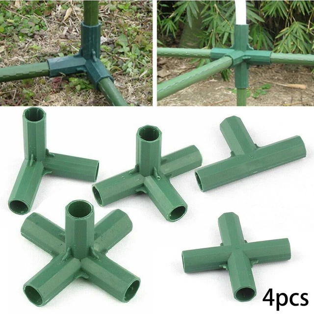 4pcs Plastic Greenhouse Mount with Climbing Plant Awning Joints Plug