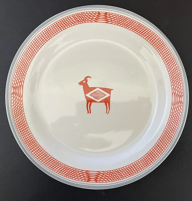 PIPESTONE China Santa Fe Railroad MIMBRENO Repro  8” Plate,  Bighorn Sheep