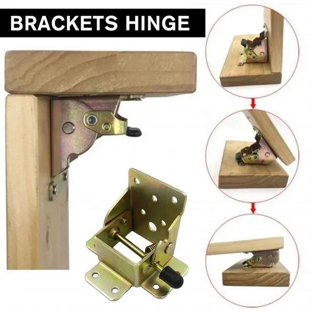 IRON LOCKING FOLDING Table Chair Leg Brackets Hinge Lock With 10pcs