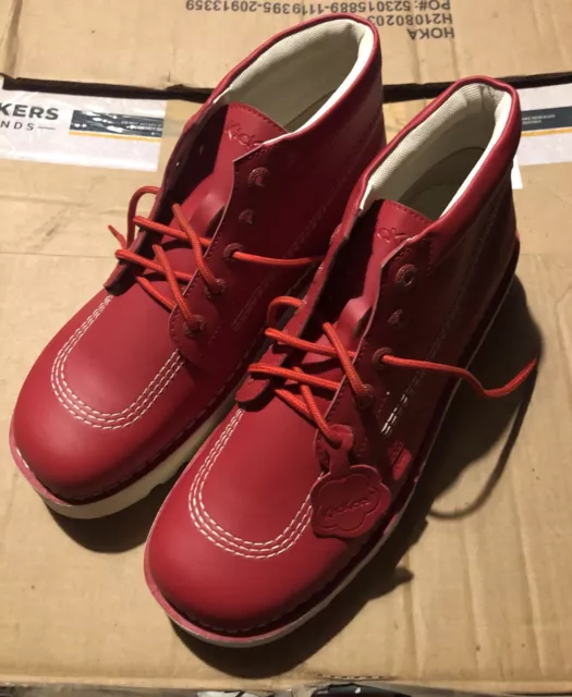 Ladies red kickers boots clearance