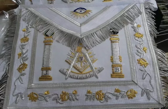 Masonic Regalia Past Master Apron White