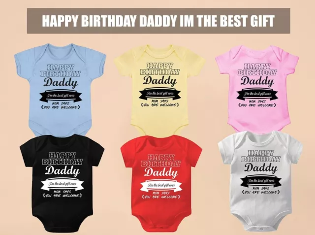 Happy Birthday Papa Strampler Baby Anzug Neugeborenes Baby Junge Mädchen Kleinkind Baby Geschenk