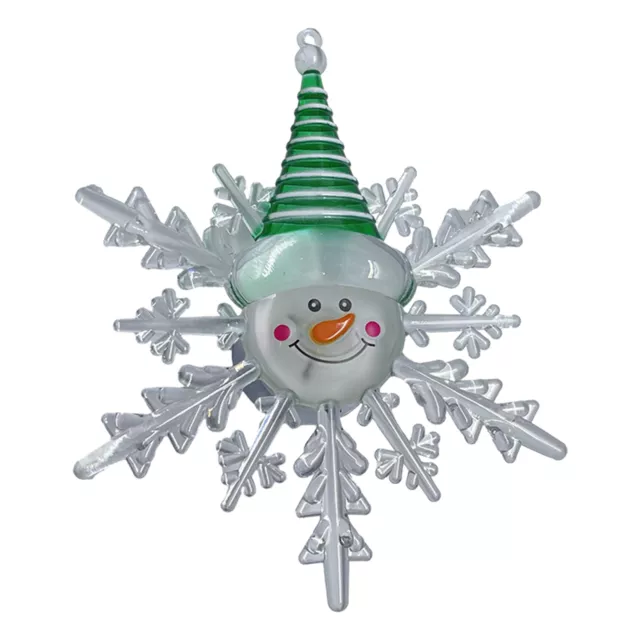 Snowflake Nightlight Christmas Strong Suction Cup Led Colorful Slow Flashing