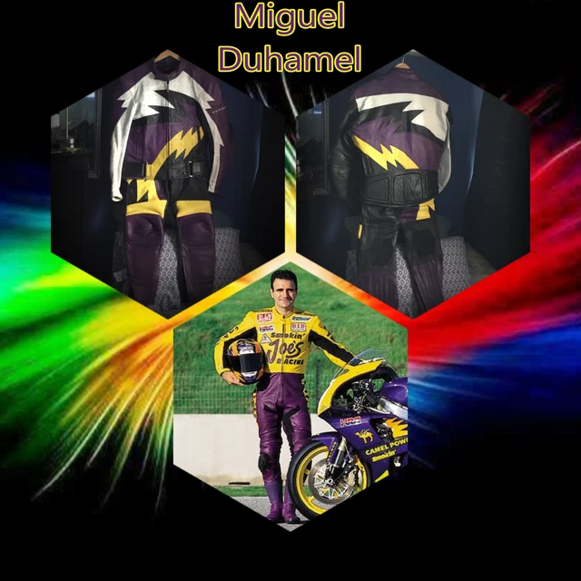TEKNIC RACE TRACK Suit Miguel Duhamel motorcycle leather racing suit. £