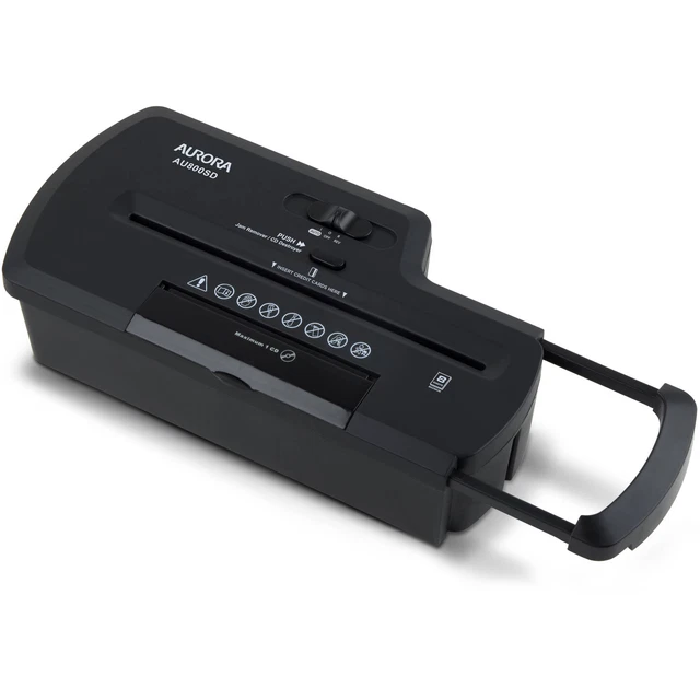 Aurora GB Strip-Cut Paper Shredder Office 8-Sheet, CD Destroyer, without Basket