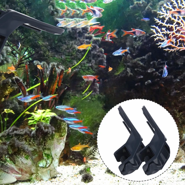 2 piezas soporte de lámpara de plástico para acuario para peces T