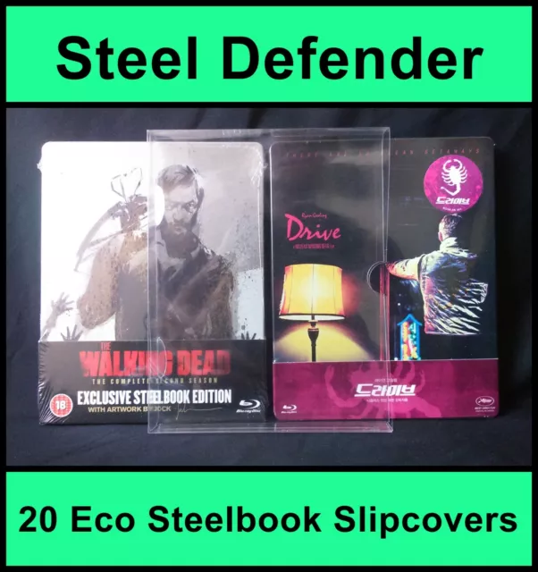 20 Premium Blu-Ray Steelbook Slipcovers / Protectors - Steel Defender GP1