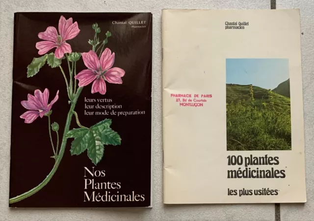 2 anciens petits livrets sur les PLANTES MEDICINALES -  leurs vertus etc ...