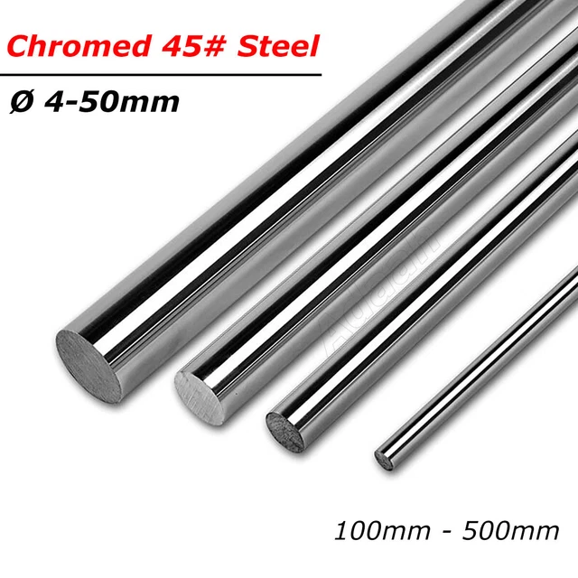 Cuscinetto lineare Ø4 mm-50 mm alberi asse ottico cromato acciaio canna lunghezza 100-500 mm