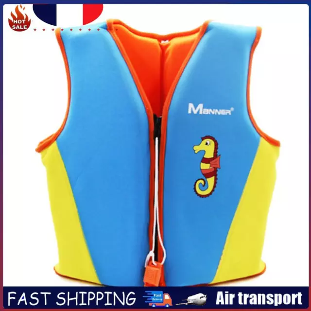 Children Buoyancy Survival Suit Safe Neoprene Outdoor Accessories (M Blue) FR