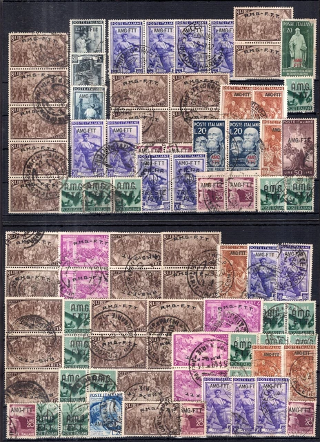 Italy - 1947 - Allied Military Government - Trieste - Lot of used Stamps