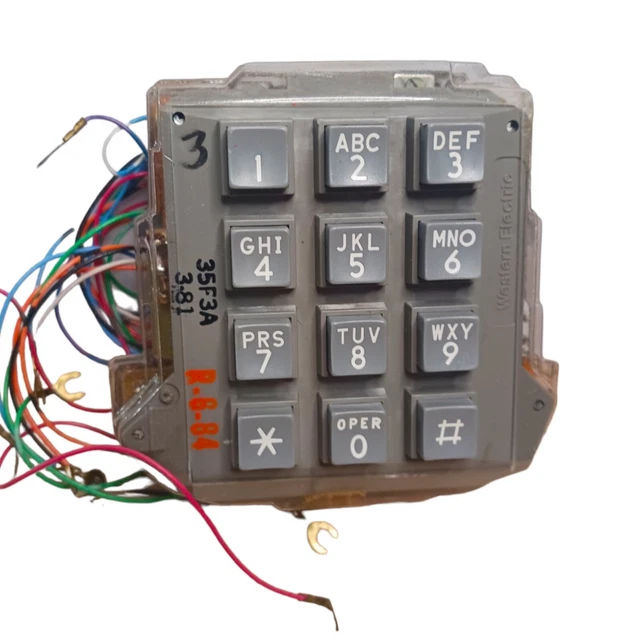 VTG Western Electric  telephone dial  Touch tone 35F3A  3-81 Keypad Dialpad