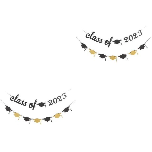 Pssopp Fascia Laureato 2023 – 10 Pezzi Con Scritta Glitterata 'I Graduated' Per Festa Di Laurea