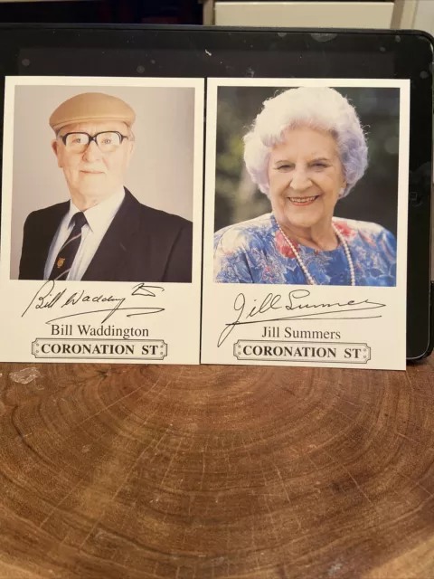 coronation street Printed Signature cast cards