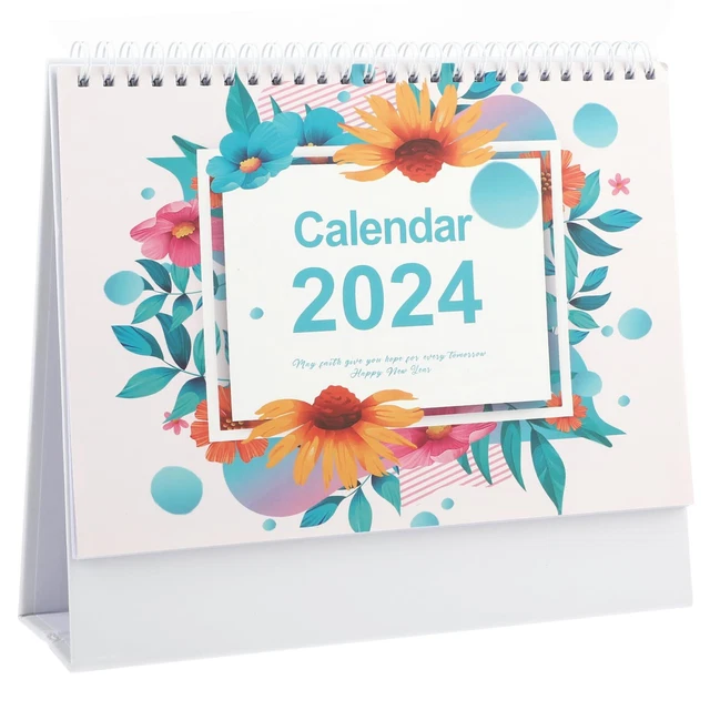 Calendrier De Bureau 2024-2025 (juillet 2024 à Décembre 2025) - Mensuel, 18 Mois, Motif Floral