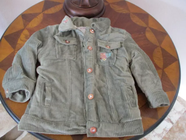 Nannette Baby Jacket Size 24 Months Avacado Corduroy Free Shipping