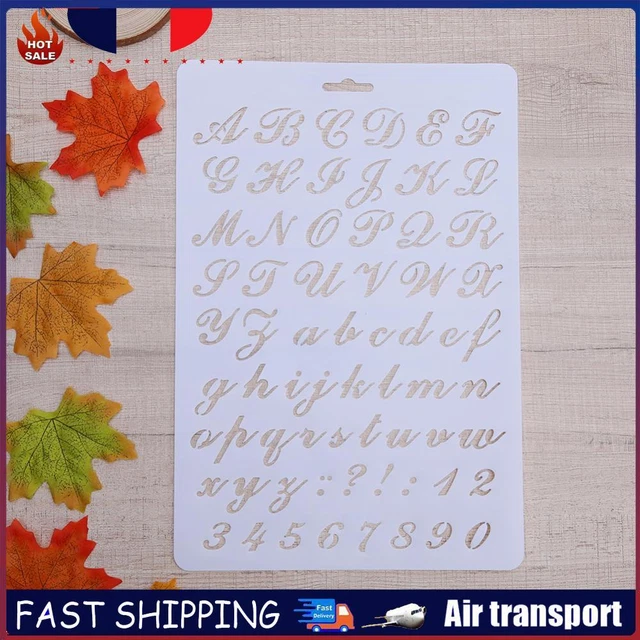 Grand Set De 2 Pochoirs Alphabets Et Chiffres - Majuscules, Pour Enfants Et Activités Créatives