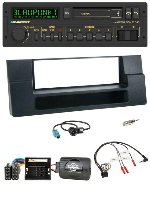 Radio Blaupunkt Nürnberg 200 DAB BT Para BMW Serie 3 E30/E36 Y Serie 5 E34 | Bluetooth, DAB+, USB, MP3