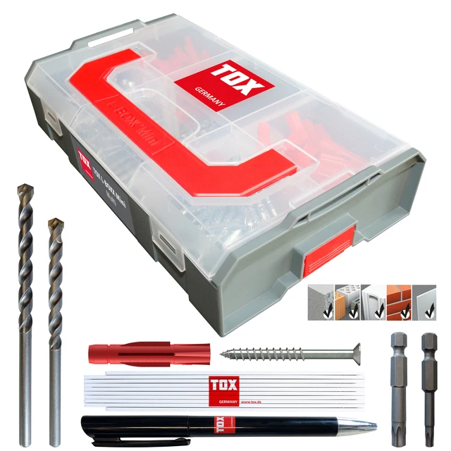 TOX L-Boxx Mini Multi Assortimento tasselli multiuso tri trapano bit mini metro