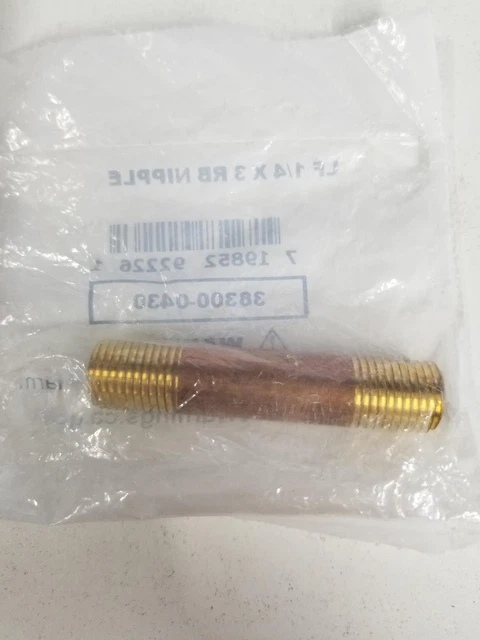 Anderson Metals #38300-0430 1/4x3 Brass Nipple