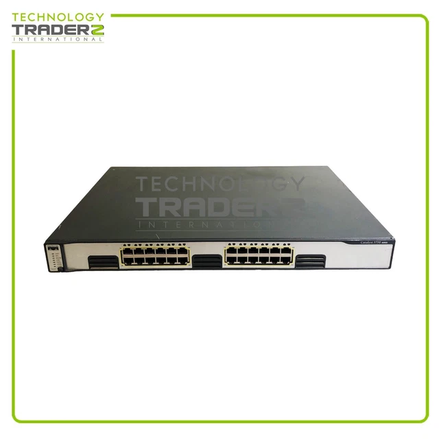 WS-C3750G-24T-S CISCO CATALYST 3750 24 Port Gigabit Ethernet Switch W/O ...