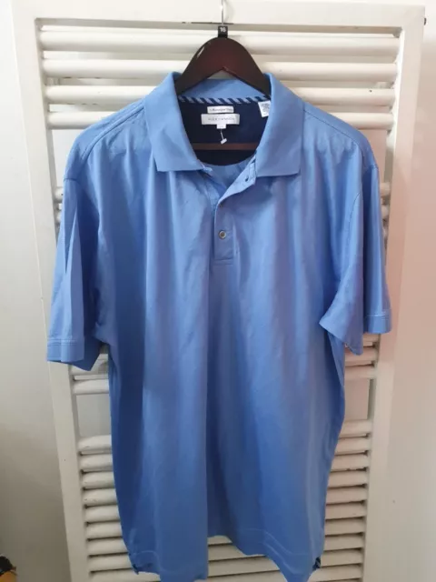 Alex Cannon   Blue. Golf Polo Shirt  Large Mercerised cotton, New No Tags