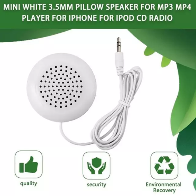 3.5mm AUX Pillow Mini Speaker For MP3 Player White MP4 *1 Portable