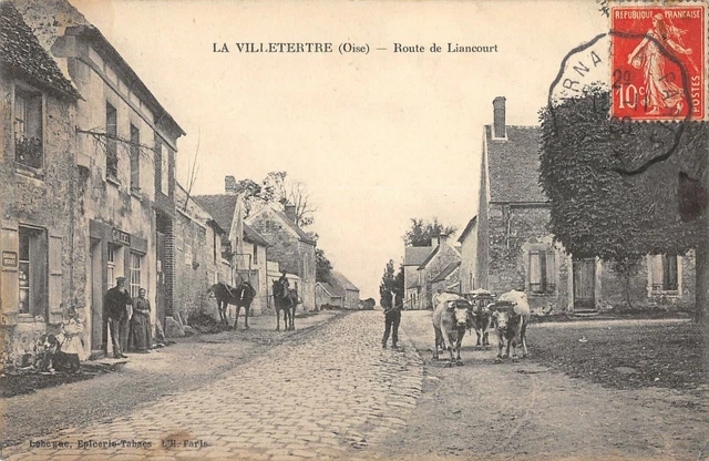 Cpa 60 La Villetertre Route De Liancourt