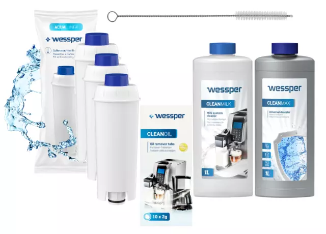 Wessper Kit accessoires Détartrant DeLonghi + 5 Filtres pour cafetiere  Delonghi
