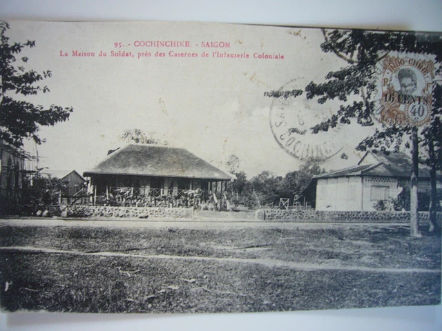 CPA Vietnam Indochina Cochinchina Saigon - Soldier's House Near Barracks