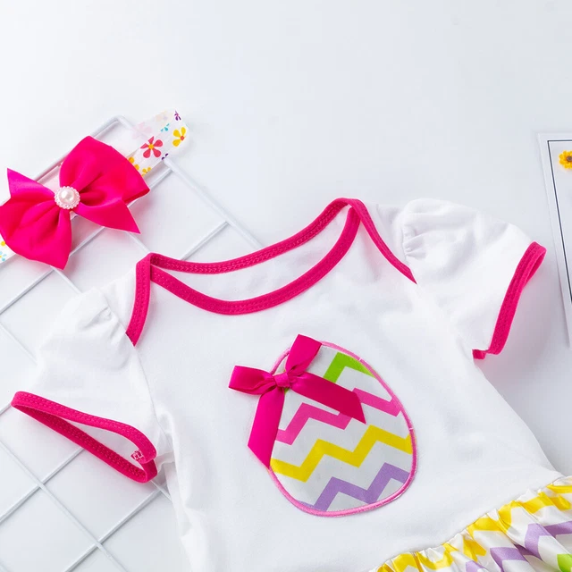 Set abiti scarpe tutù per neonati 1a Pasqua costume neonato 10