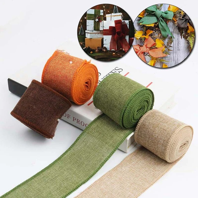 Gift Packing Strap Burlap Ribbon Christmas Trees Party Handmade Craft Decoration