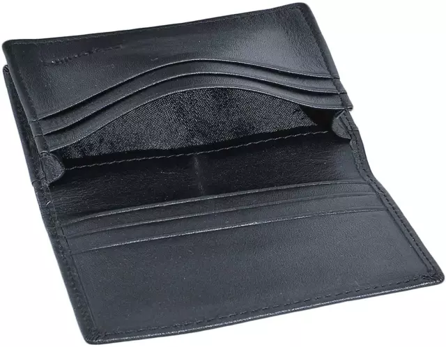 RFID Mens Slim Front Pocket Wallet Genuine Leather Bifold ID/Credit Card Holder