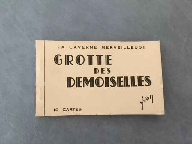 Carnet de 8 cartes postales vintage Grotte des demoiselles
