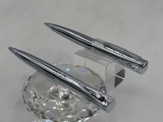 Gorgeous High Quality Genuine Cross Polished Silver Pen/Pencil Set