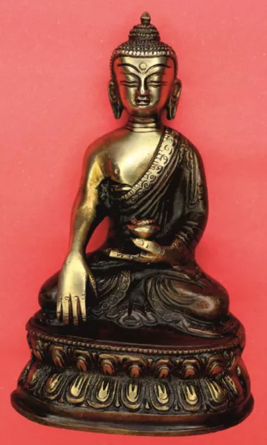 Lord Buddha Figure Brass Buddhism Statue Feng Shui Good Luck Figurine Sculpture