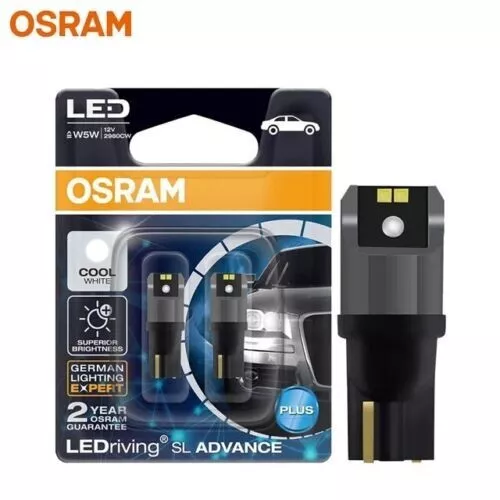 OSRAM 2980CW  Standard LEDriving Retrofit 6000K W5W Cool White Bulbs (Twin)