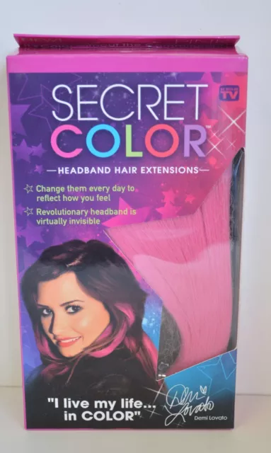 NUEVAS Extensiones de Cabello Secret Color de Demi Lovato TV Rosa 14" de Largo