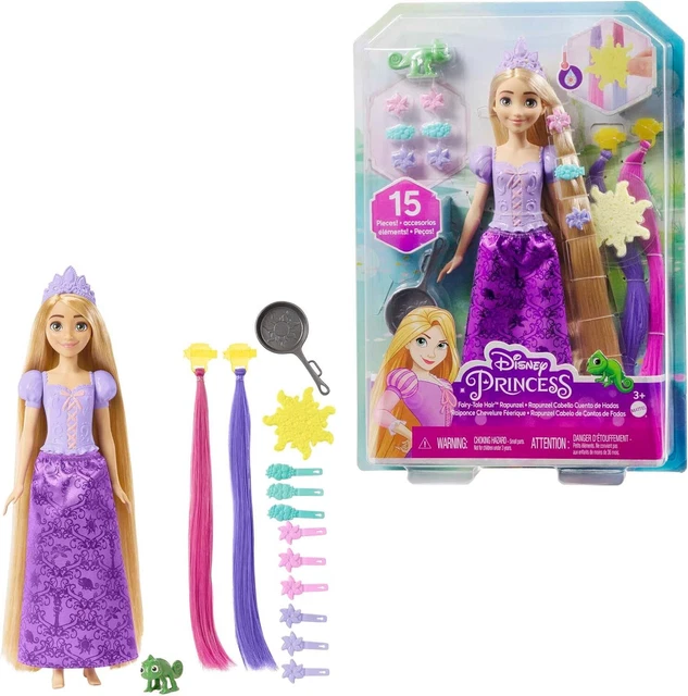 DISNEY PRINCESS TOYS, Rapunzel Doll with Color-Change Hair Extensions