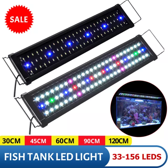 30-120cm Aquarium Light Lighting Full Spectrum Aqua Plant Fish Tank Bar LED Lamp