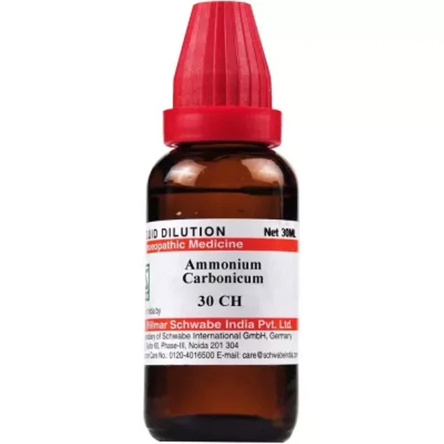 Willmar Schwabe India Ammonium Carbonicum (30 ml) 100% homeopático