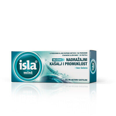 Isla® Mint 30 pastillas para tos irritante y ronquera