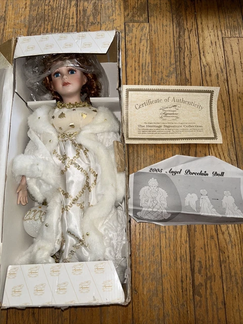 2005 Angel Porcelain Doll in box- Heritage Signature Collections Item 80025 18"